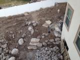 Steps going up to the garage back door