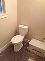 Toilet in half bath
