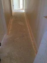 Carpet fitting started upstairs hallway