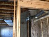 Basement ceiling under kitchen and office