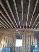 Standing in double garage looking at roof to single garage