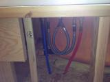 Master tub plumbing above