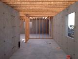 Framed Basement looking from section under Office