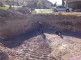 Completed Hole with Steve and Maizie