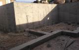 Basement Shell - View from back showing main wall to side of Garage and wall behind Cold Storage Room