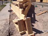 Building Roof Trusses Arrived -side view from right