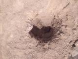 That's a deep hole it's like trying dig cement