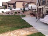 View from back right across to water feature