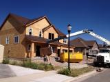 Delivery of Sheetrock from the Long Arm