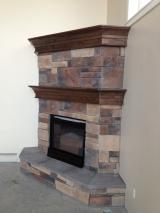 Fireplace looks really good in that corner