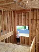 Repositioned window, Lesley-Ann is pleased with new position