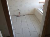 Tiling in Master Bath from Closet