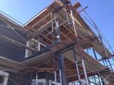 The deck scaffolding