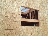 Window staircase, but this is a mess-up, the window should not be this low and needs to move up and not overlap the staircase break