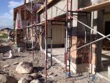 Stone work completed on front of house