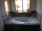Fireplace masked for spraying