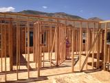 Looking from master bedroom to upper landing hallway to bedroom entrances
