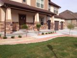Wide view from front left of house