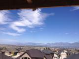View from upstairs deck, in the distance Salt Lake City is to the left