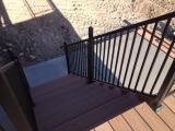 Deck stairs down to ground