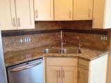 Kitchen sink completed with back splash