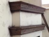 Fireplace timber stained