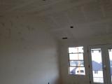 Texture plaster in master bedroom