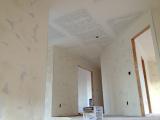 Texture plaster in upstairs hallway