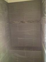 Shower tiling completed