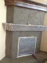 Fireplace cemented ready for stone work