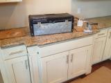 Kitchen granite for hob in place