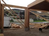 View from back of garages