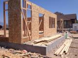 Framed walls front view from right
