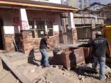 Stone being cut by workman