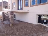 Grading around rock columns