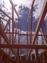 Trusses above master bedroom and 2nd bedroom looking up as standing in master bedroom