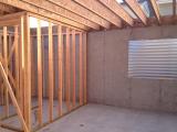 Framed Basement under living room and stairwell