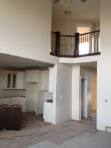 Kitchen and banister