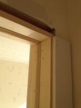 Close up shot of window frame assembly