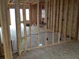Standing in music room looking at wiring to kitchen