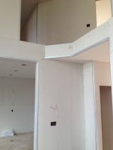All of the Sheetrock edges are now trimmed with metal strips