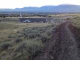 Our trail passes the back of the chapel