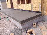 Porch floor laid