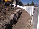 Lower rock wall