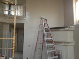Lounge and hallway sprayed primer