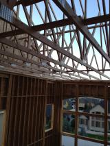 Trusses over the lounge