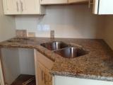 Kitchen sink granite in place