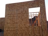 Framed walls from back
