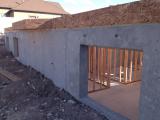 Viewing framing in basement from back showing nook Bay in Center