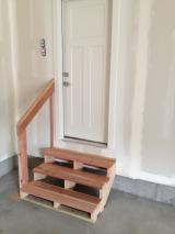 Steps from garage to house